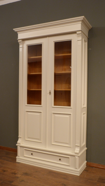 Massivholz Bücherschrank im Gründerzeitstil