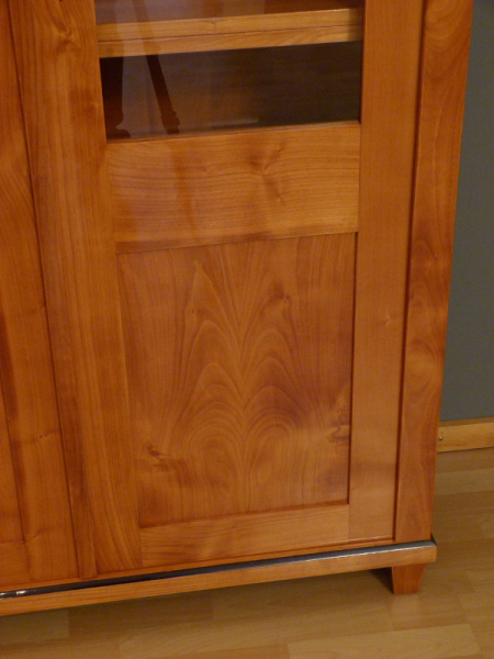 Bücherschrank Massivholz 2 Glastüren, kirscholzschrank, kirsche schrank