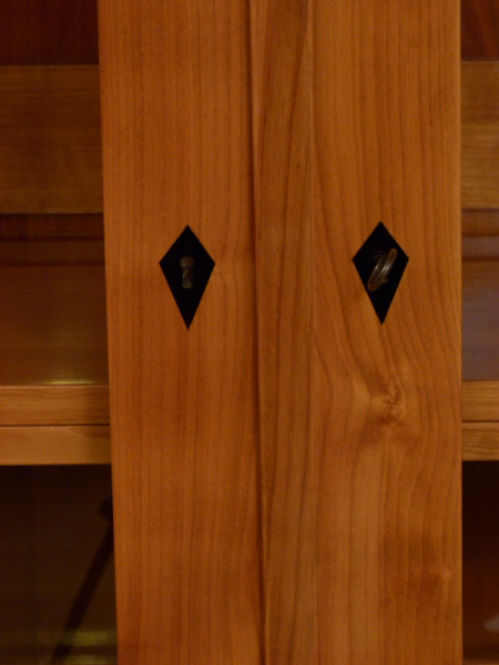 Bücherschrank Massivholz 2 Glastüren, kirscholzschrank, kirsche schrank