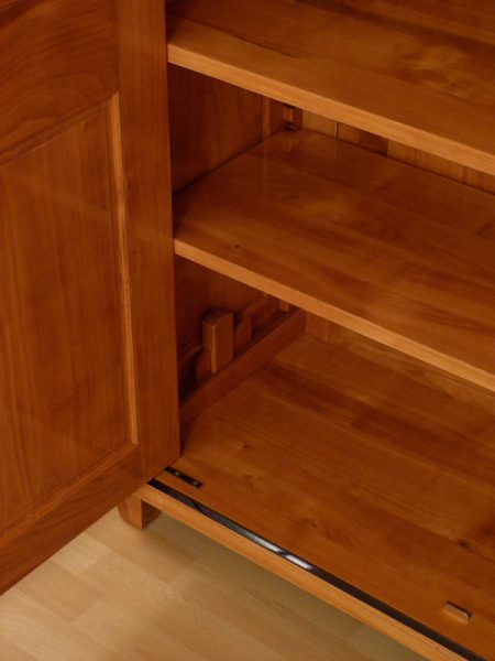 Bücherschrank Massivholz 2 Glastüren, kirscholzschrank, kirsche schrank