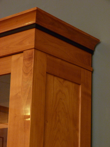 Bücherschrank Massivholz 2 Glastüren, kirscholzschrank, kirsche schrank