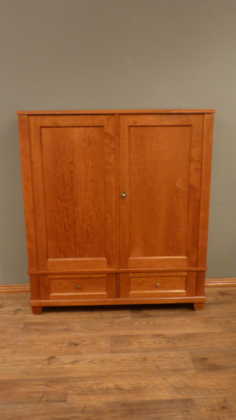 Schrank Massivholz 2 Türen Wäscheschrank massiv Erle mit 2 Holztüren