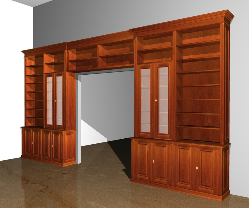 Türüberbau aus Massivholz in Erle, Türüberbau 02