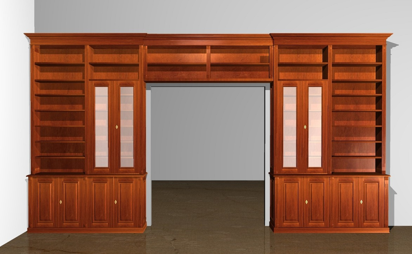 Türüberbau aus Massivholz in Erle, Türüberbau 02