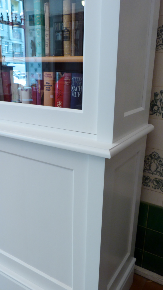 Bibliotheksschrank, massiv Erle