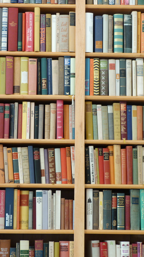 Bibliotheksschrank, massiv Erle