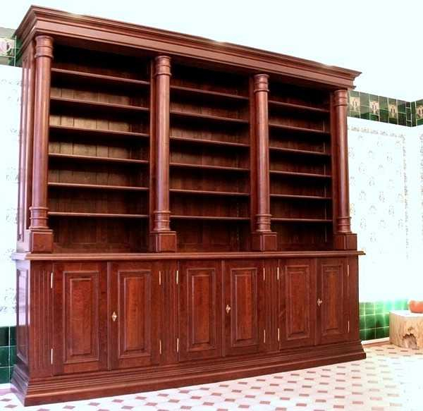 Bücherregal aus Massivholz im Mahagoniton DREIER17 - Bild 2