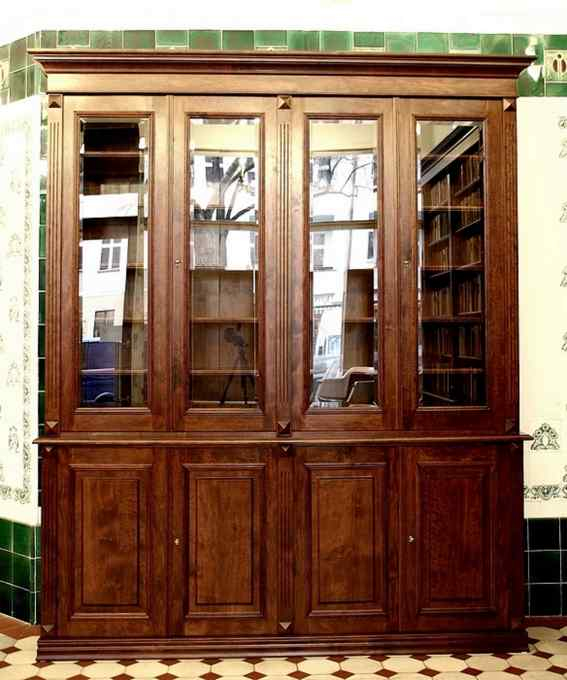 Bücherschrank mit Glastüren Massivholz DOPPLER7 - Bild 2