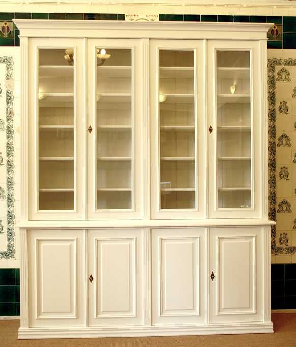 Bücherschrank in weiß mit Glastüren DOPPLER23 - Bild 1