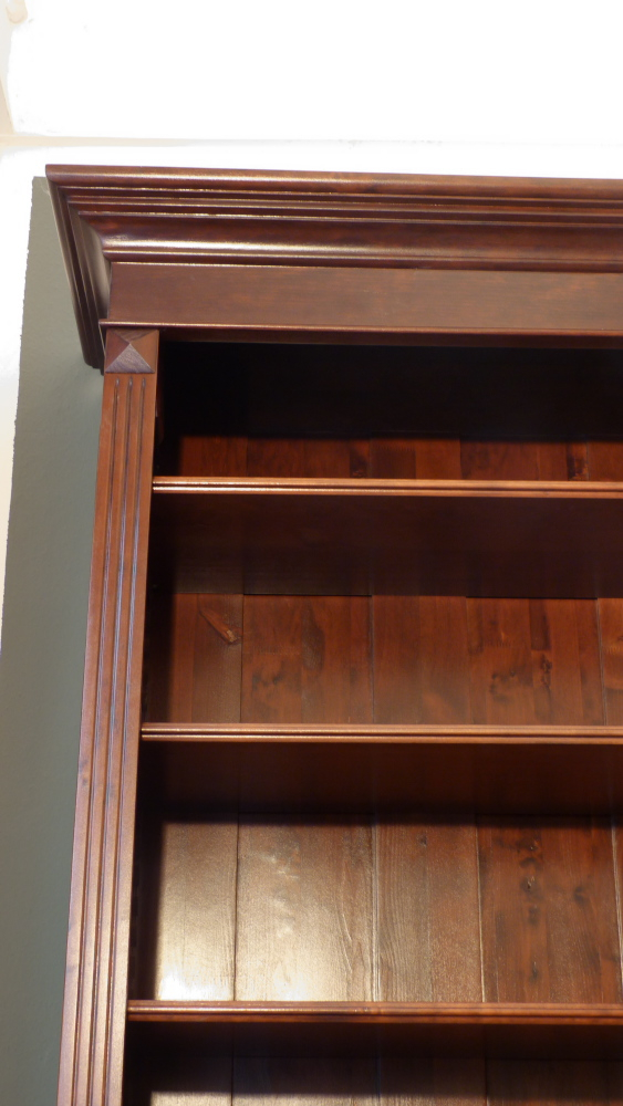 Massivholz Bücherwand, massiv Erle, komplett zerlegbar