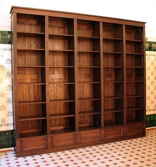 Bücherwand aus Eiche mit Schubladen WAND19 - Bild 3