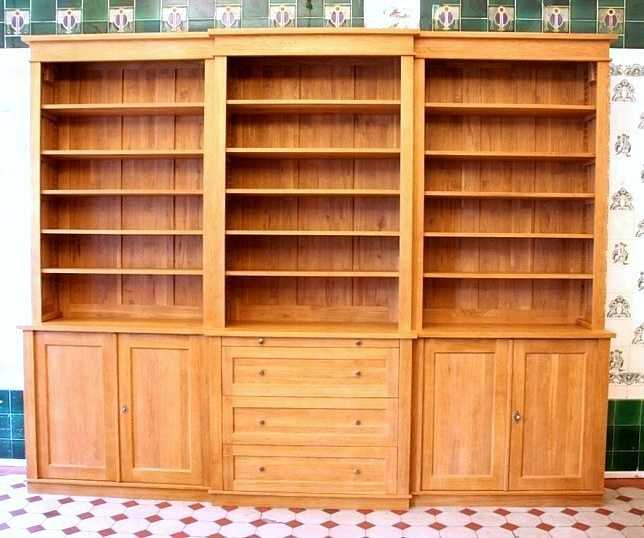 Bücherwand aus Eiche mit Türen und Schubladen DREIER2 - Bild 2