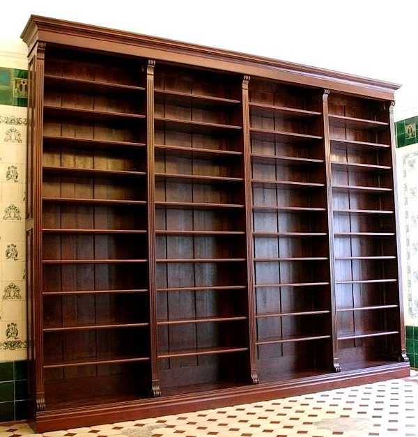 Bücherwand aus Holz massiv Erle im Nussbaumton WAND5 - Bild 4