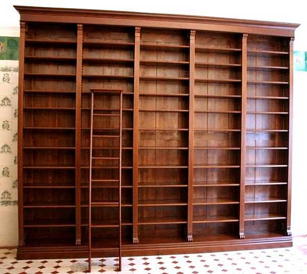 Bücherwand aus Massivholz mit Leiter WAND21 - Bild 3