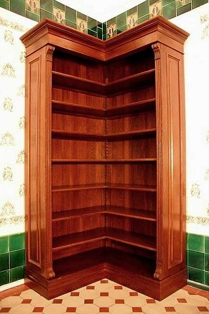 Eckregal Eiche Massivholz im Gründerzeitstil ECKE1 - Bild 1