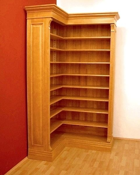 Eckregal massiv aus Holz Erle im Naturton ECKE3 - Bild 2