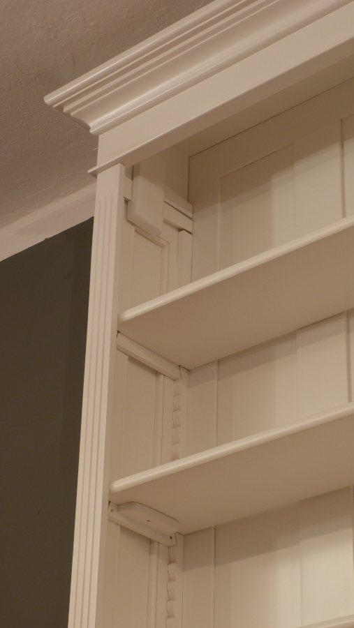 Massivholz Bücherregal mit Leiter