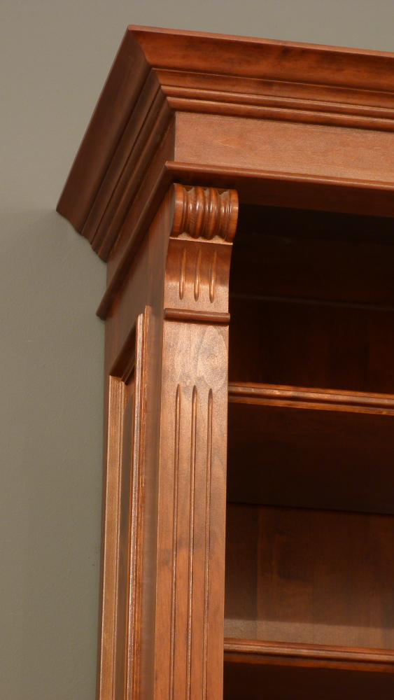 Massivholz Bücherregal im Gründerzeit Stil