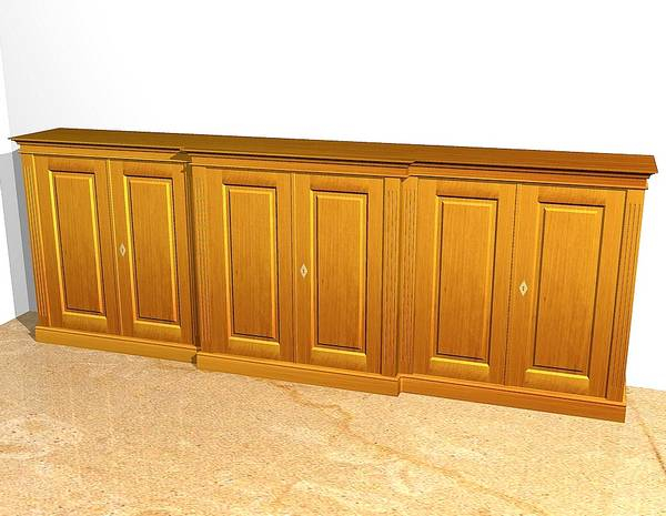 Kommode 6-türig aus Holz im Naturton KOMM5 - Bild 2