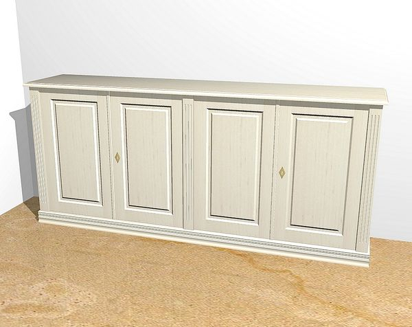 Kommode in weiß massiv Holz Erle KOMM1 - Bild 6