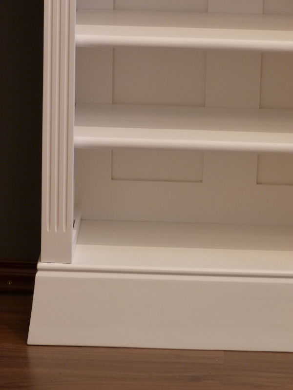 Massivholz Bücherregal, dreifach strukturiert