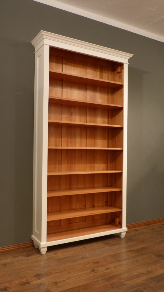 Massivholz Bücherregal im klassischen Stil, komplett zerlegbar