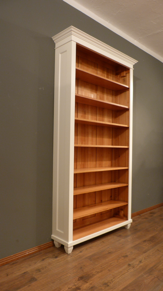 Massivholz Bücherregal im klassischen Stil, komplett zerlegbar