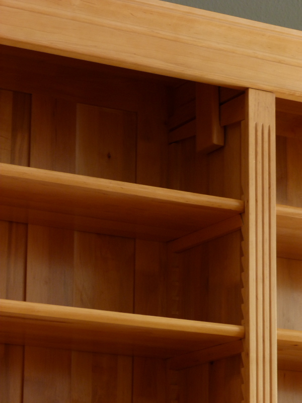 Massivholz Bücherregal mit Unterschrank, komplett zerlegbar