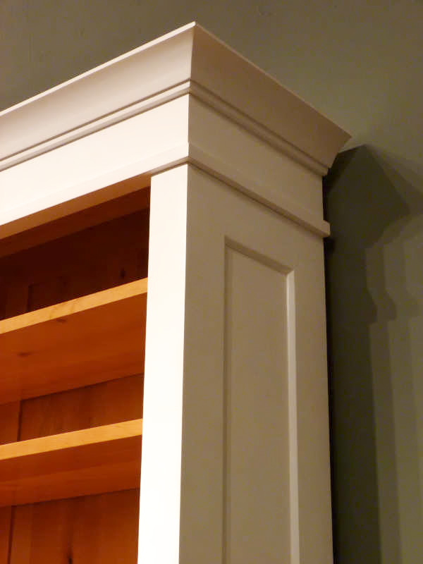 Massivholz Bücherregale nach Maß, Erle Natur/ weiss lasiert, EINER17