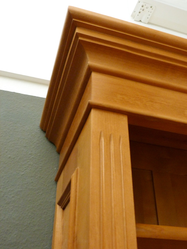 Massivholz Bücherregale nach Maß, Dreier mit mit geschlossenem Unterbau