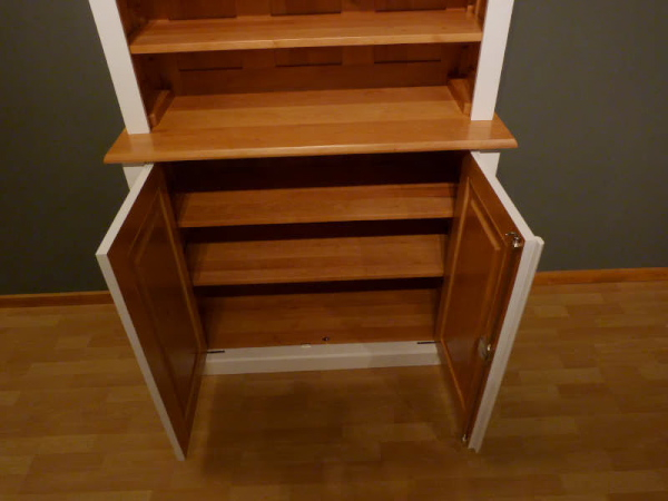 Massivholz Bücherregale nach Maß, Erle Natur/ weiss lasiert, EINER17