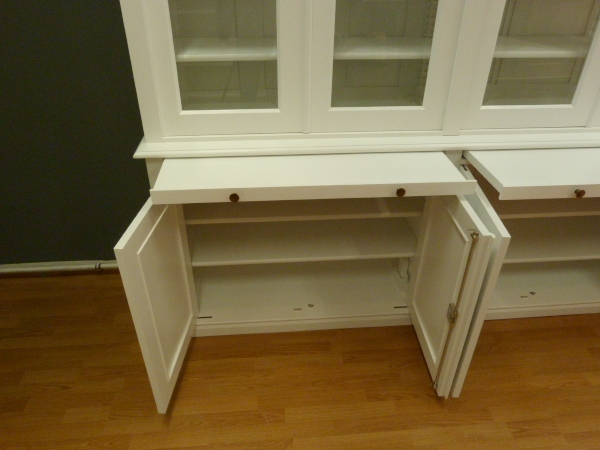 Massivholz Bücherschränke nach Maß, zwölftüriger Bücherschrank mit Tablettauszügen