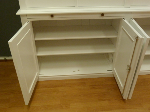 Massivholz Bücherschränke nach Maß, zwölftüriger Bücherschrank mit Tablettauszügen