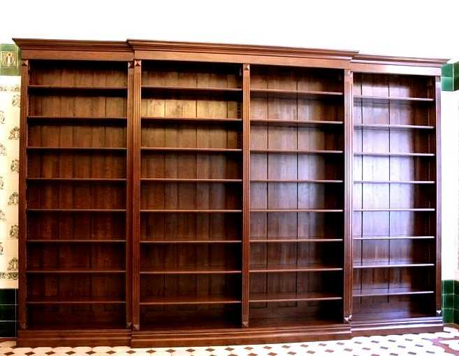 Regalwand massiv Holz Erle im Nussbaumton WAND9 - Bild 3