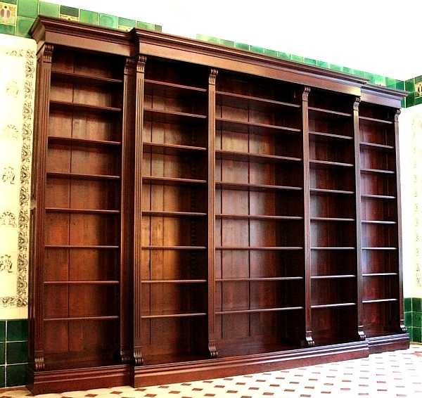 Regalwand aus Massivholz Erle im Mahagoniton WAND4 - Bild 1