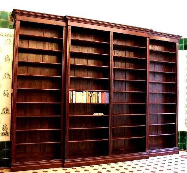 Regalwand Massivholz Erle im Mahagoniton WAND2 - Bild 1