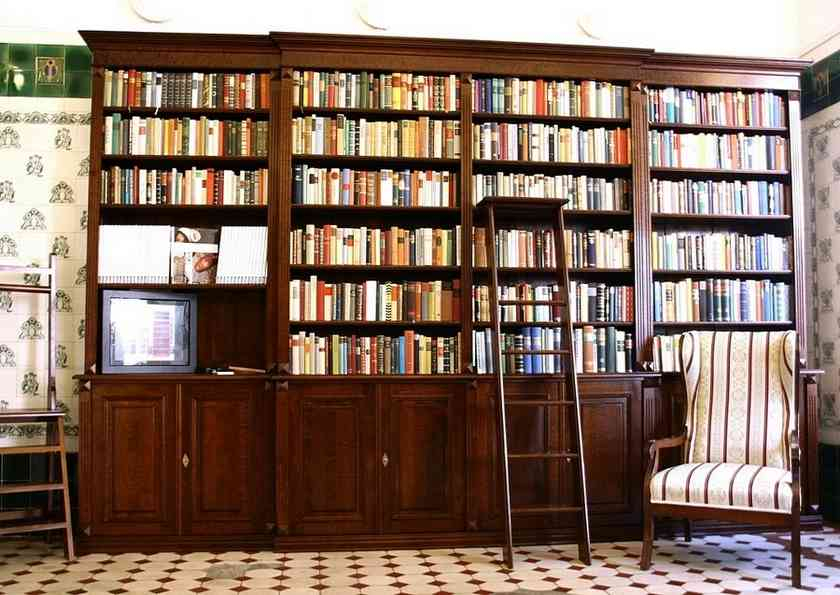 Regalwand mit Türen und Leiter WAND1 - Bild 1