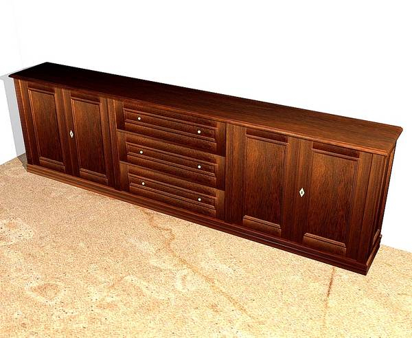4-türiges Sideboard mit Schüben aus Massivholz KOMM7 - Bild 5