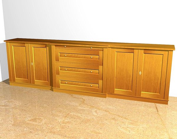 Sideboard aus Massivholz Erle im Naturton KOMM6 - Bild 5